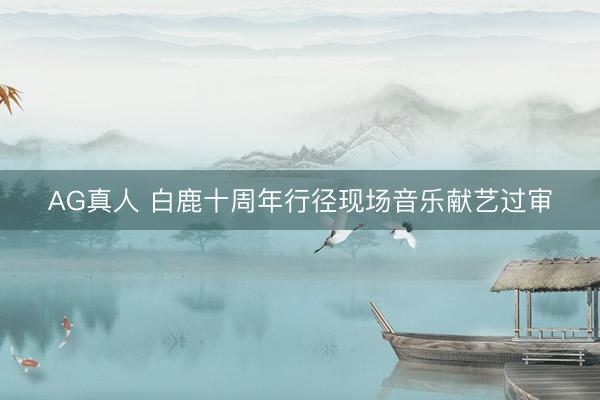 AG真人 白鹿十周年行径现场音乐献艺过审